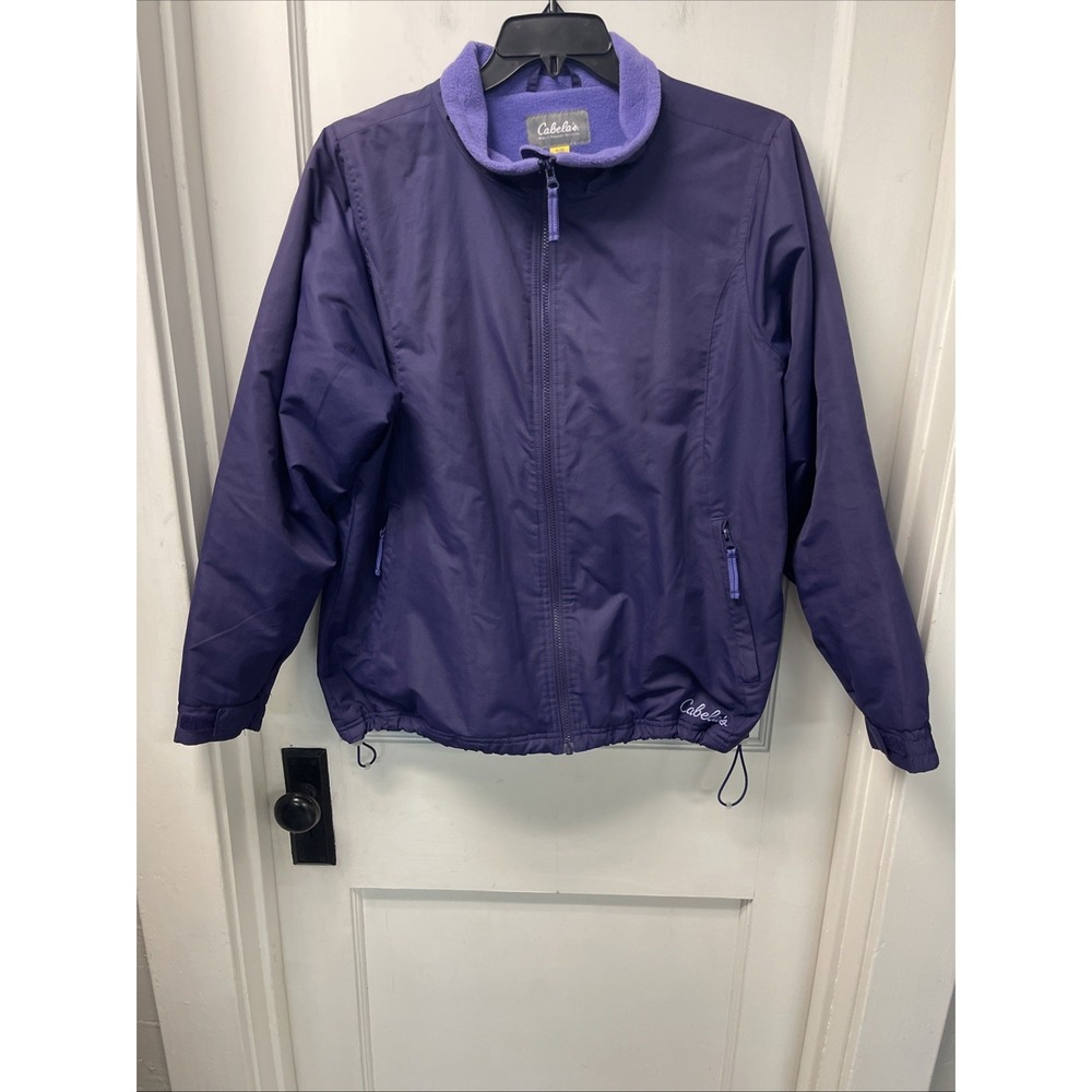 Cabela's Jacket Womens Purple Fleece Lined Softshell Pockets Outdoors L/XL